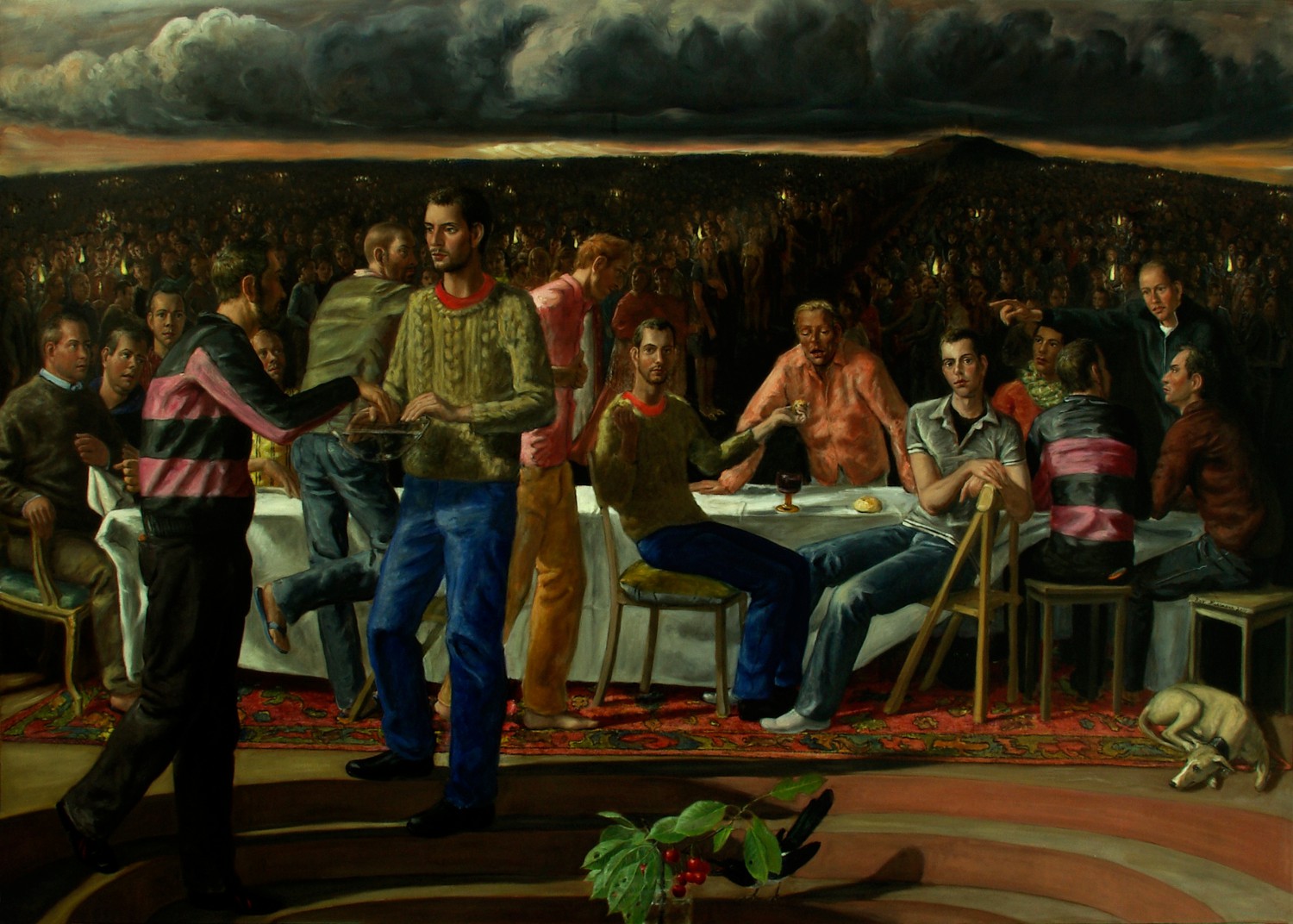 Das letzte Abendmahl, 2010, mixed media auf Leinwand, 200 x 280 cm